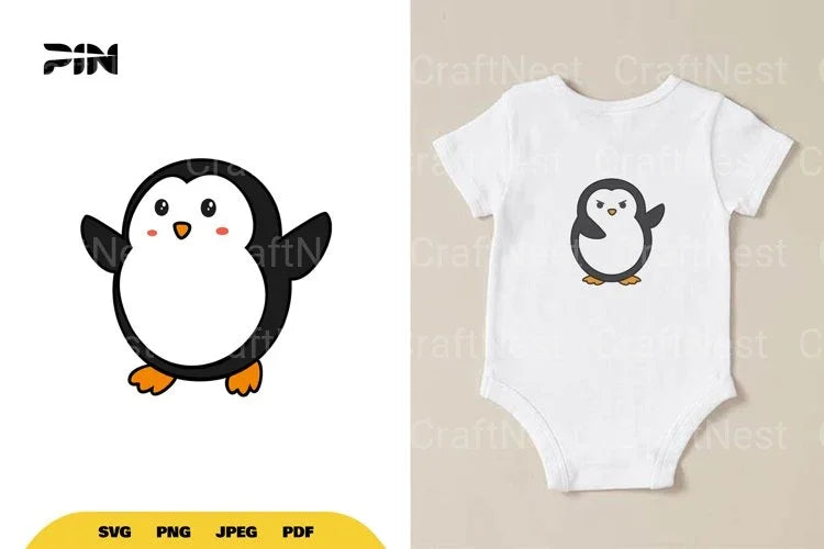 Kawaii Penguin SVG Bundle - CraftNest - Digital Crafting and Art