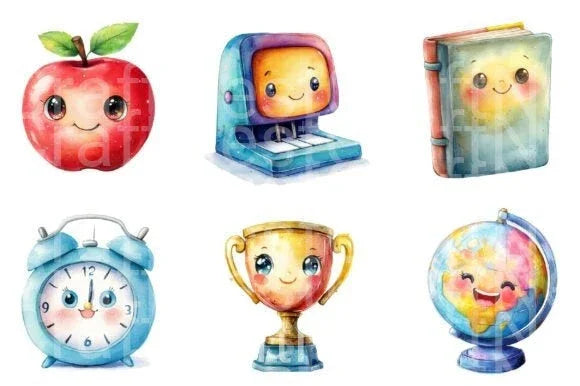 Kawaii School Clipart Bundle 2 - CraftNest - Digital Crafting and Art