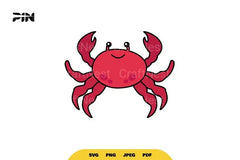 Kawaii Sea Animals Cute Crab Clipart Bundle - CraftNest - Digital Crafting and Art