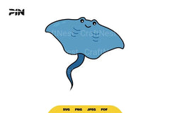 Kawaii Sea Animals Cute Manta Ray Clipart Bundle - CraftNest - Digital Crafting and Art