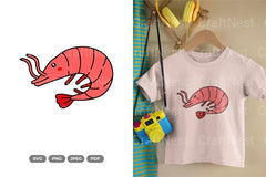 Kawaii Shrimp Sea Animal Decal Clipart Bundle - CraftNest - Digital Crafting and Art