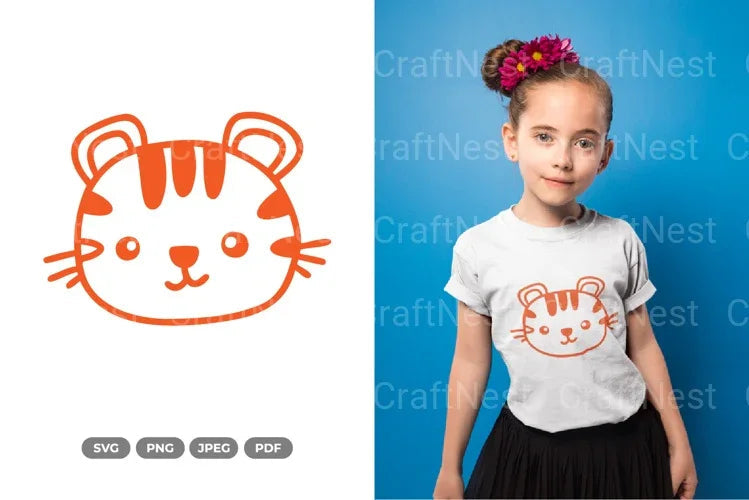 Kawaii Tiger Head Clipart Bundle - CraftNest - Digital Crafting and Art