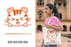 Kawaii Tiger Head Clipart Bundle