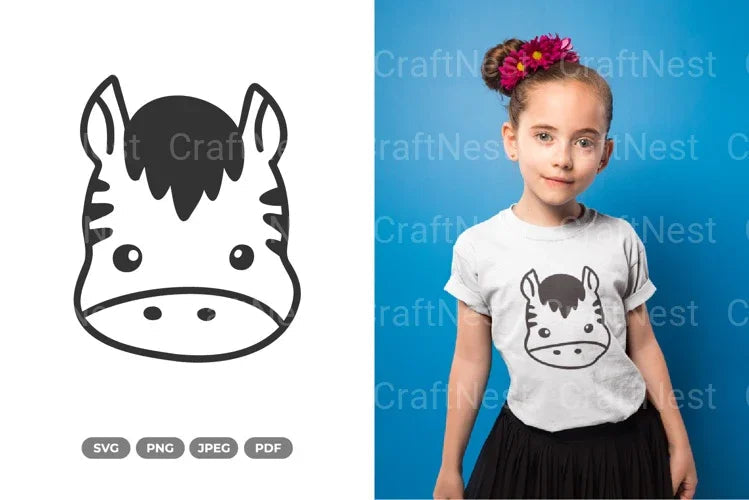 Kawaii Zebra Head Clipart Bundle - CraftNest - Digital Crafting and Art