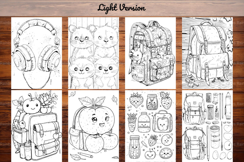 Kawaii Back To School Coloring Books - CraftNest - Digital Crafting and Art