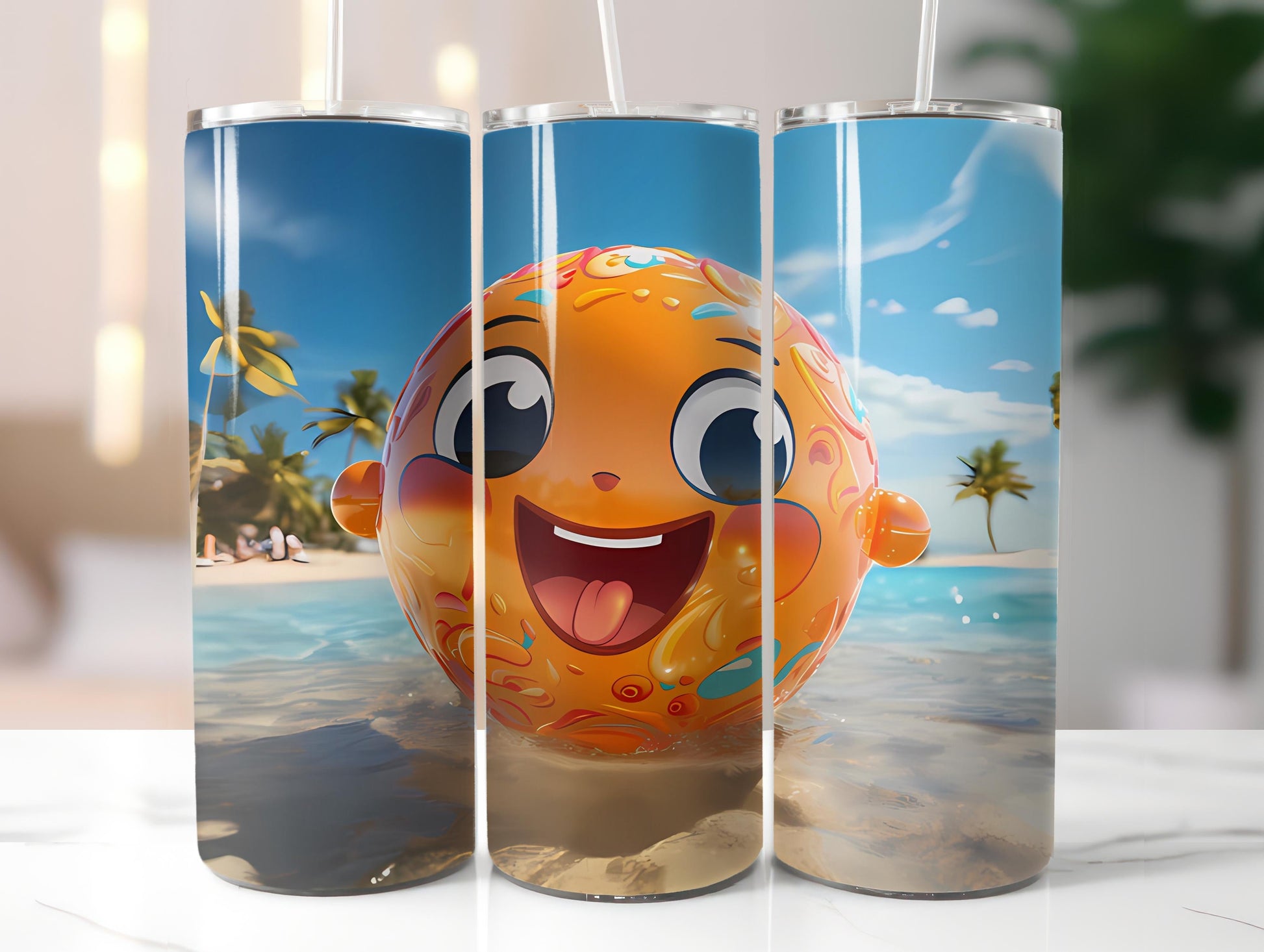 Kawaii Beach 1 Tumbler Wrap - CraftNest