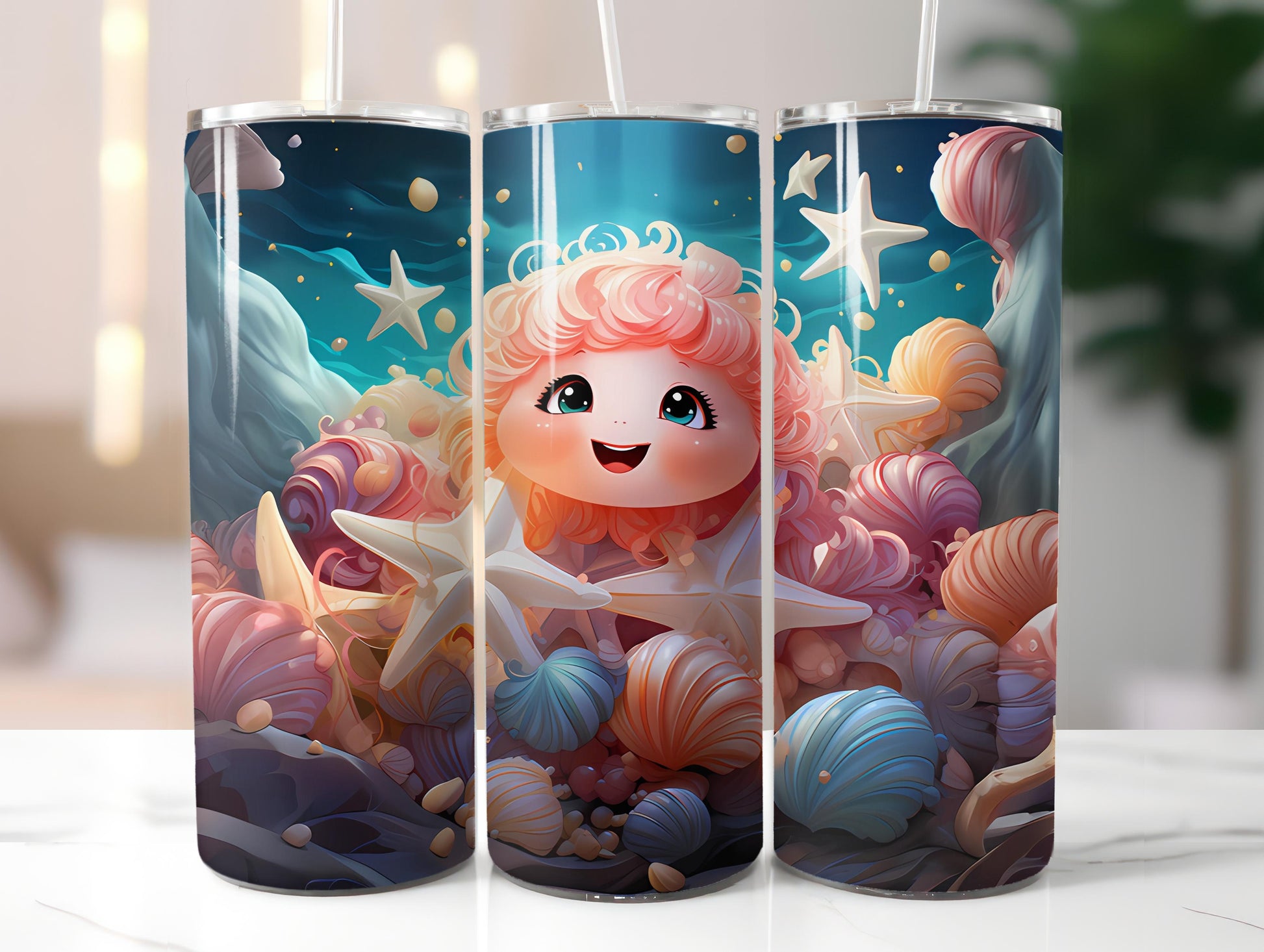 Kawaii Beach 1 Tumbler Wrap - CraftNest