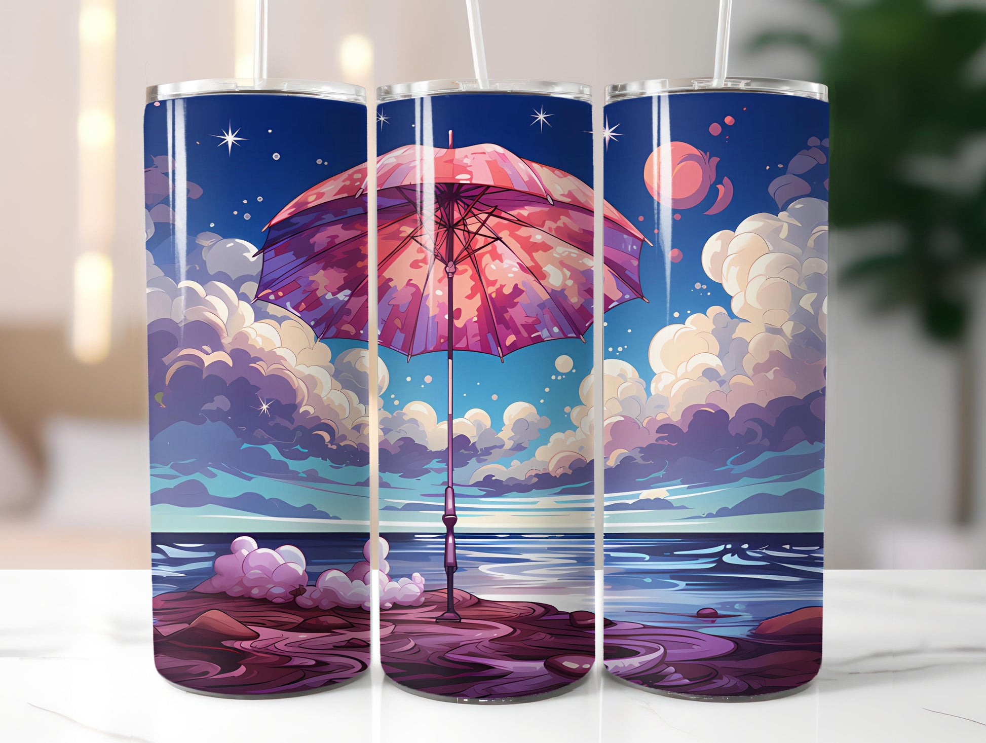 Kawaii Beach 1 Tumbler Wrap - CraftNest