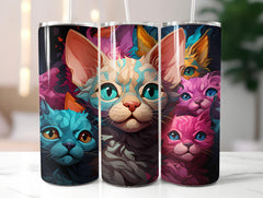 Kawaii Cats 3 Tumbler Wrap - CraftNest