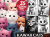 Kawaii Cats Coloring Books