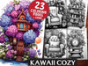 Kawaii Cozy Coloring Books