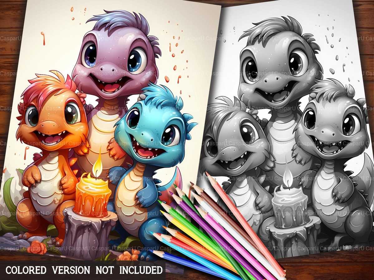 Kawaii Dinos Coloring Books - CraftNest