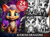 Kawaii Dragons Coloring Books