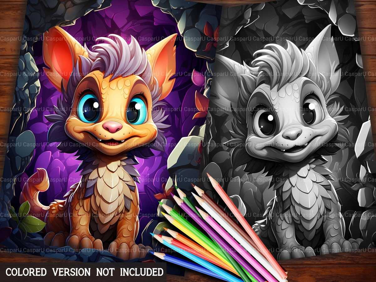 Kawaii Dragons Coloring Books - CraftNest