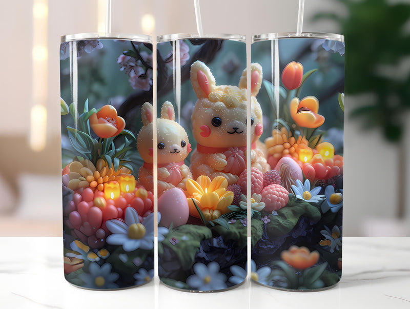 Kawaii Easter 3 Tumbler Wrap - CraftNest