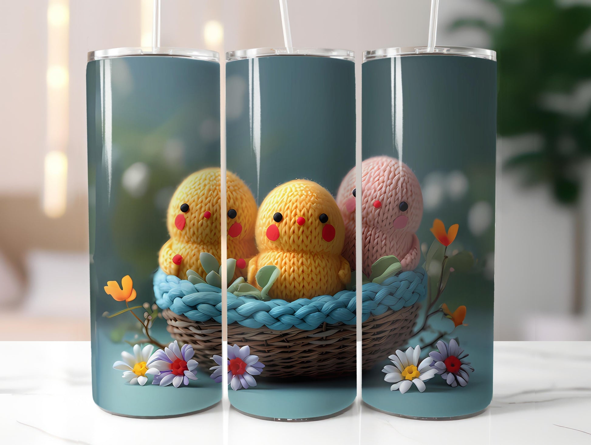 Kawaii Easter 3 Tumbler Wrap - CraftNest