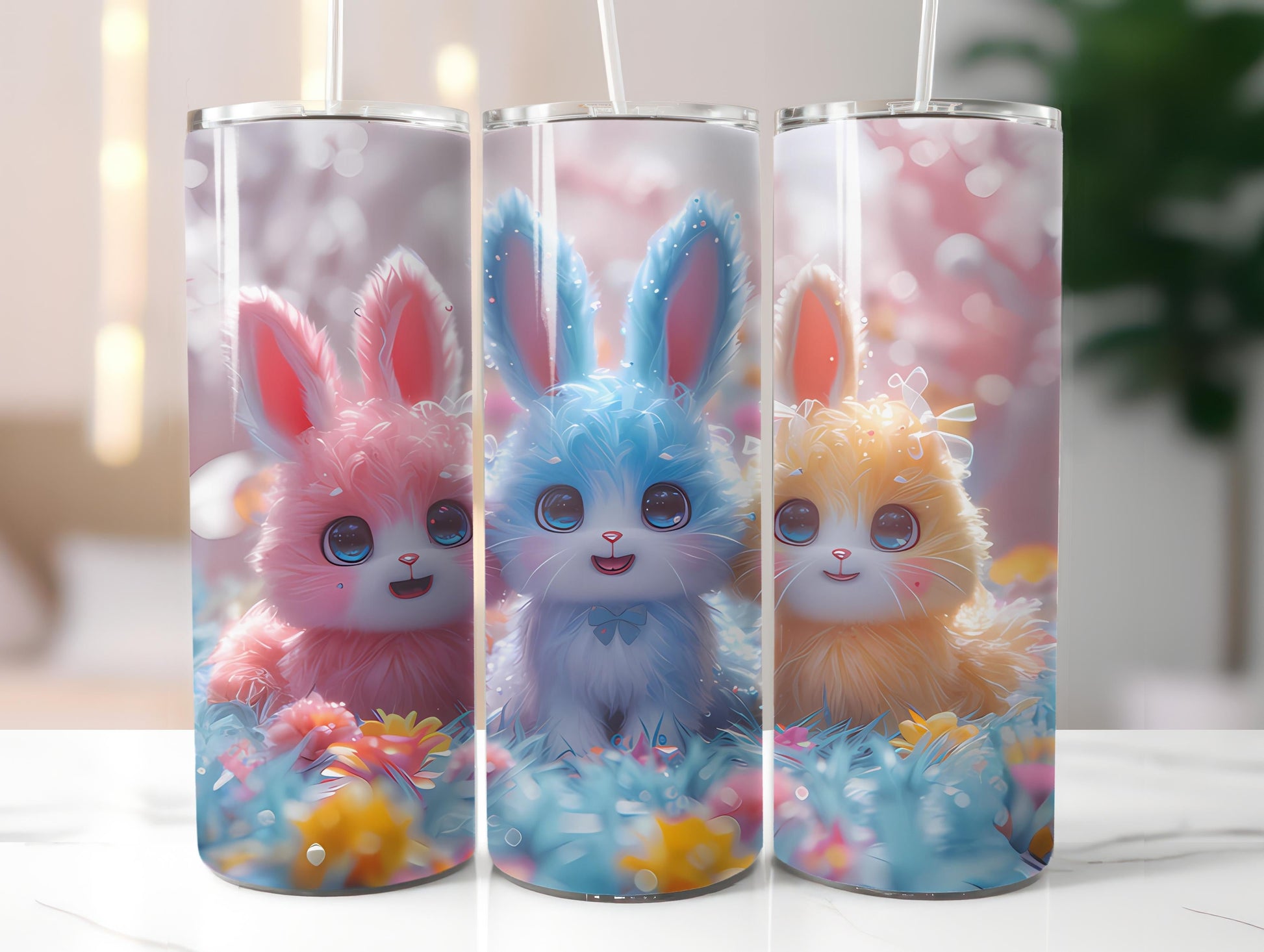 Kawaii Easter 3 Tumbler Wrap - CraftNest