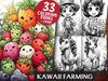 Kawaii Farming Coloring Books