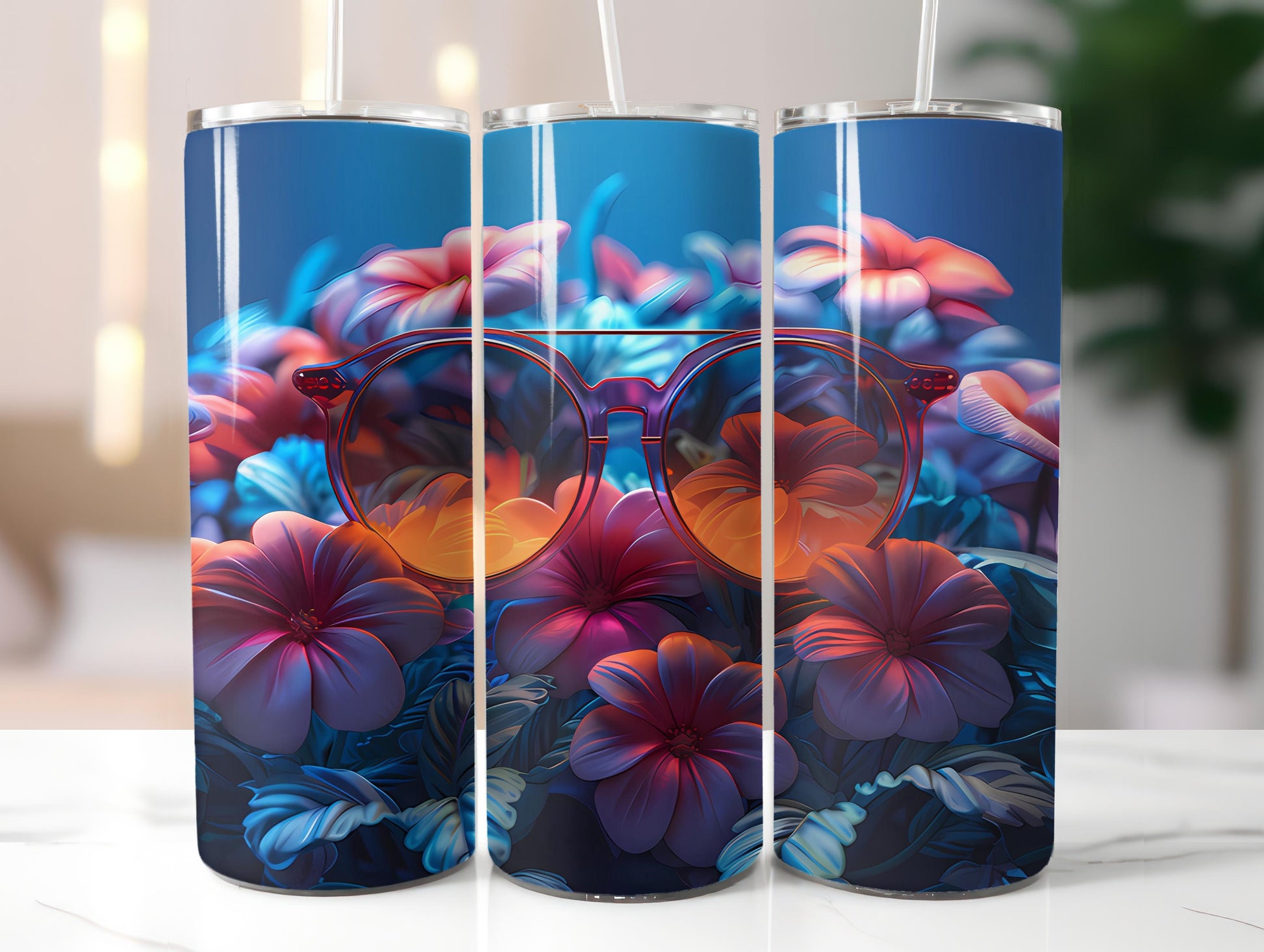 Kawaii Flowers Tumbler Wrap - CraftNest - Digital Crafting and Art