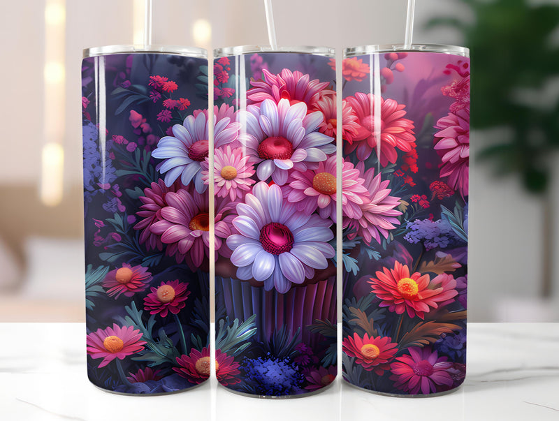 Kawaii Flowers Tumbler Wrap - CraftNest - Digital Crafting and Art