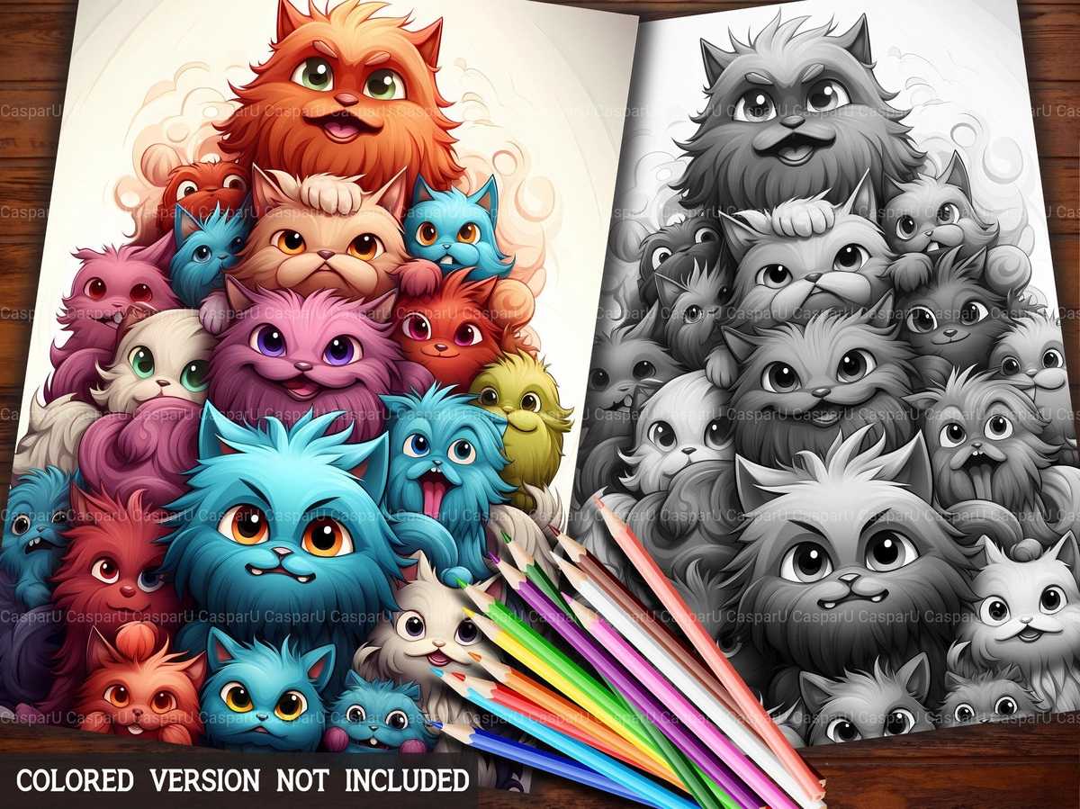 Kawaii Monsters Coloring Books - CraftNest - Digital Crafting and Art