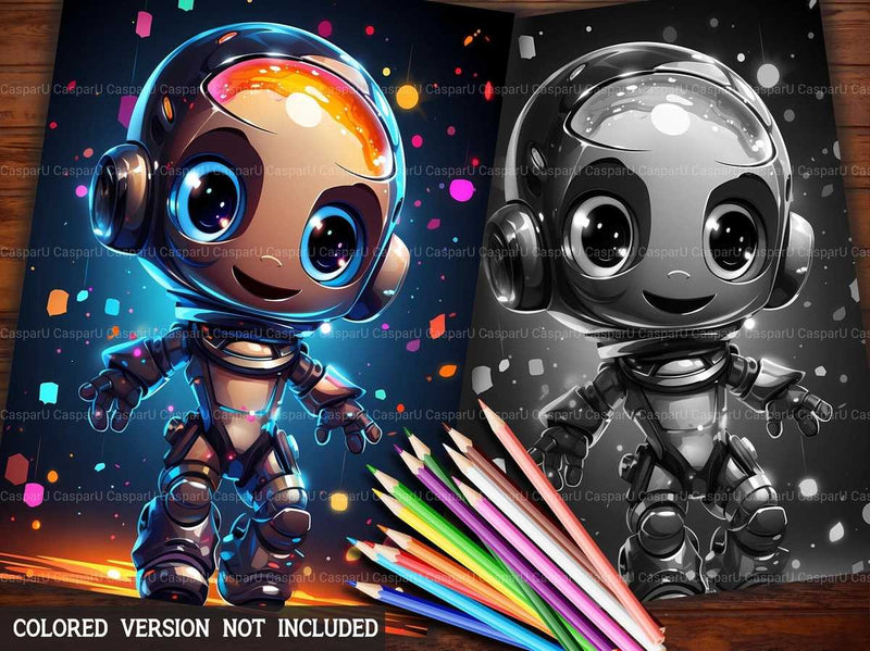 Kawaii Robots Coloring Books - CraftNest