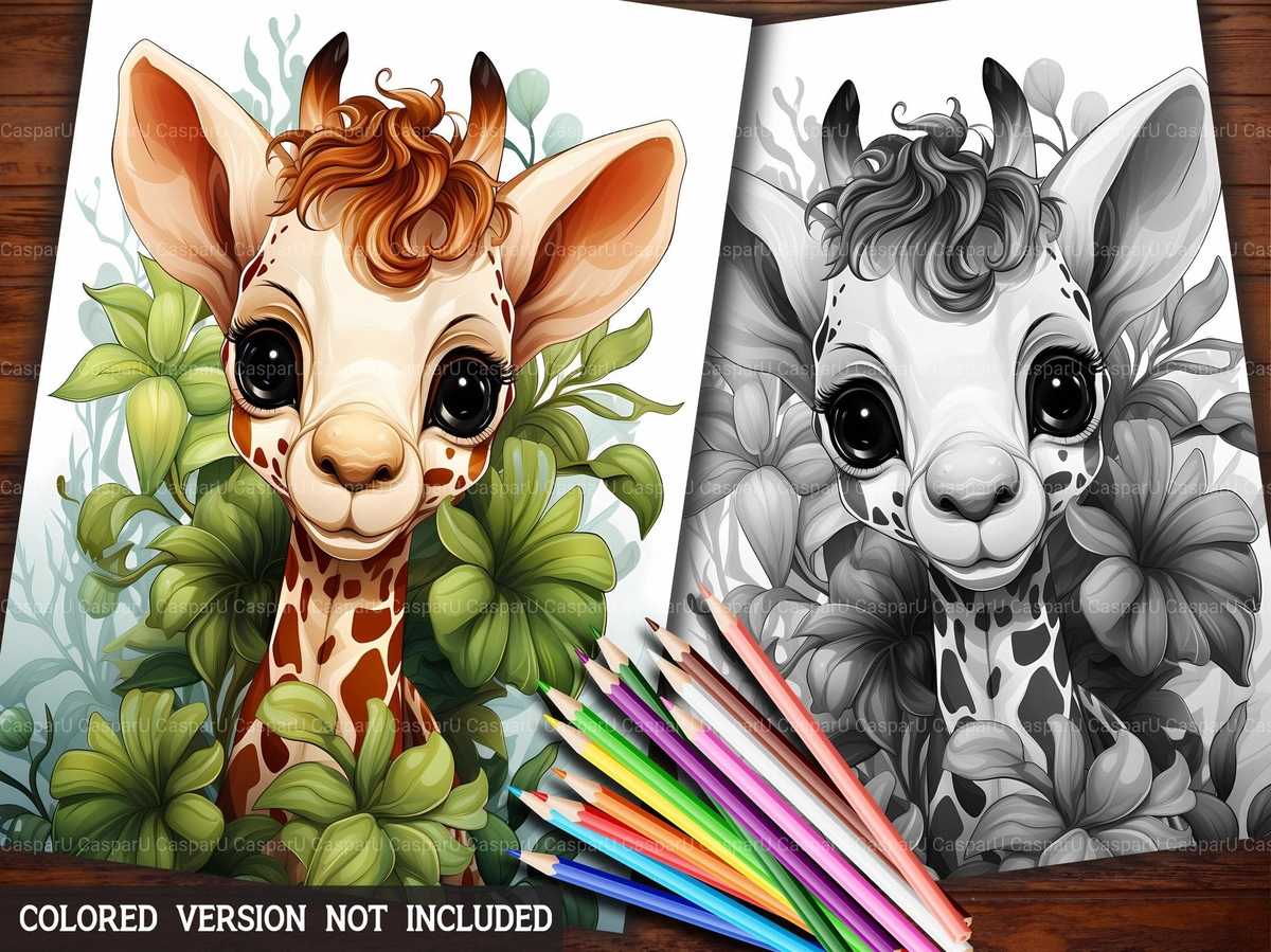 Kawaii Safari Coloring Books - CraftNest