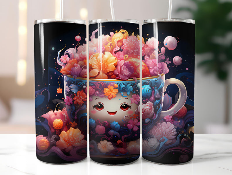 Kawaii Tea 1 Tumbler Wrap - CraftNest