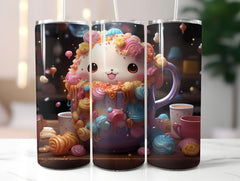 Kawaii Tea 3 Tumbler Wrap - CraftNest