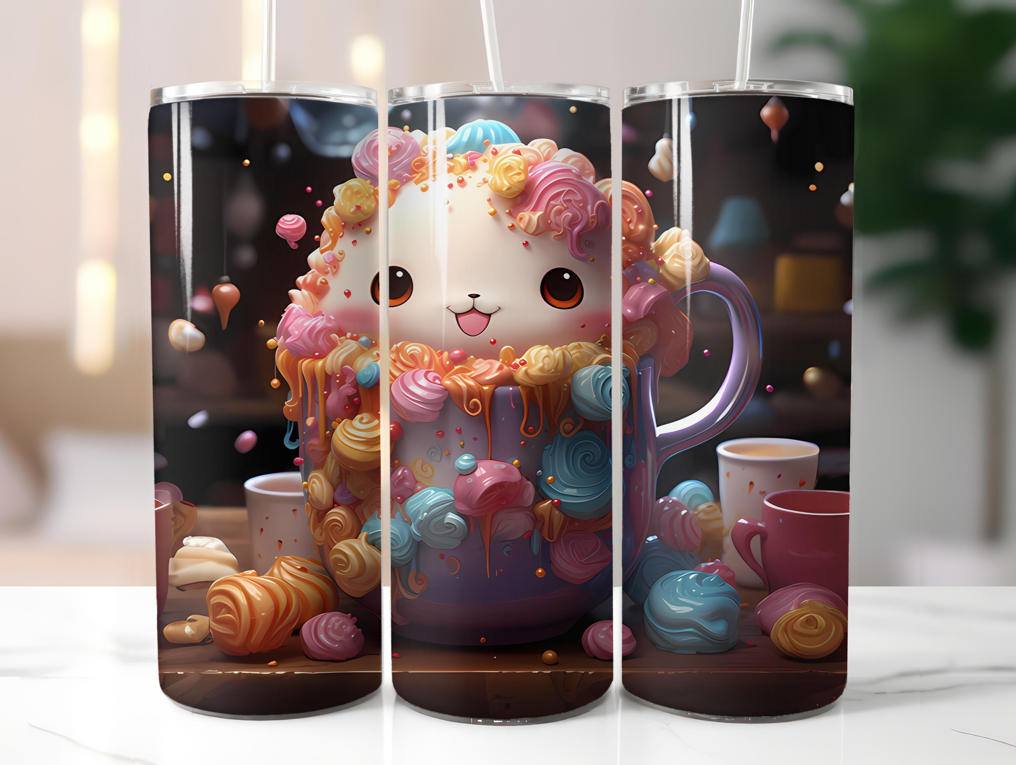 Kawaii Tea 3 Tumbler Wrap - CraftNest