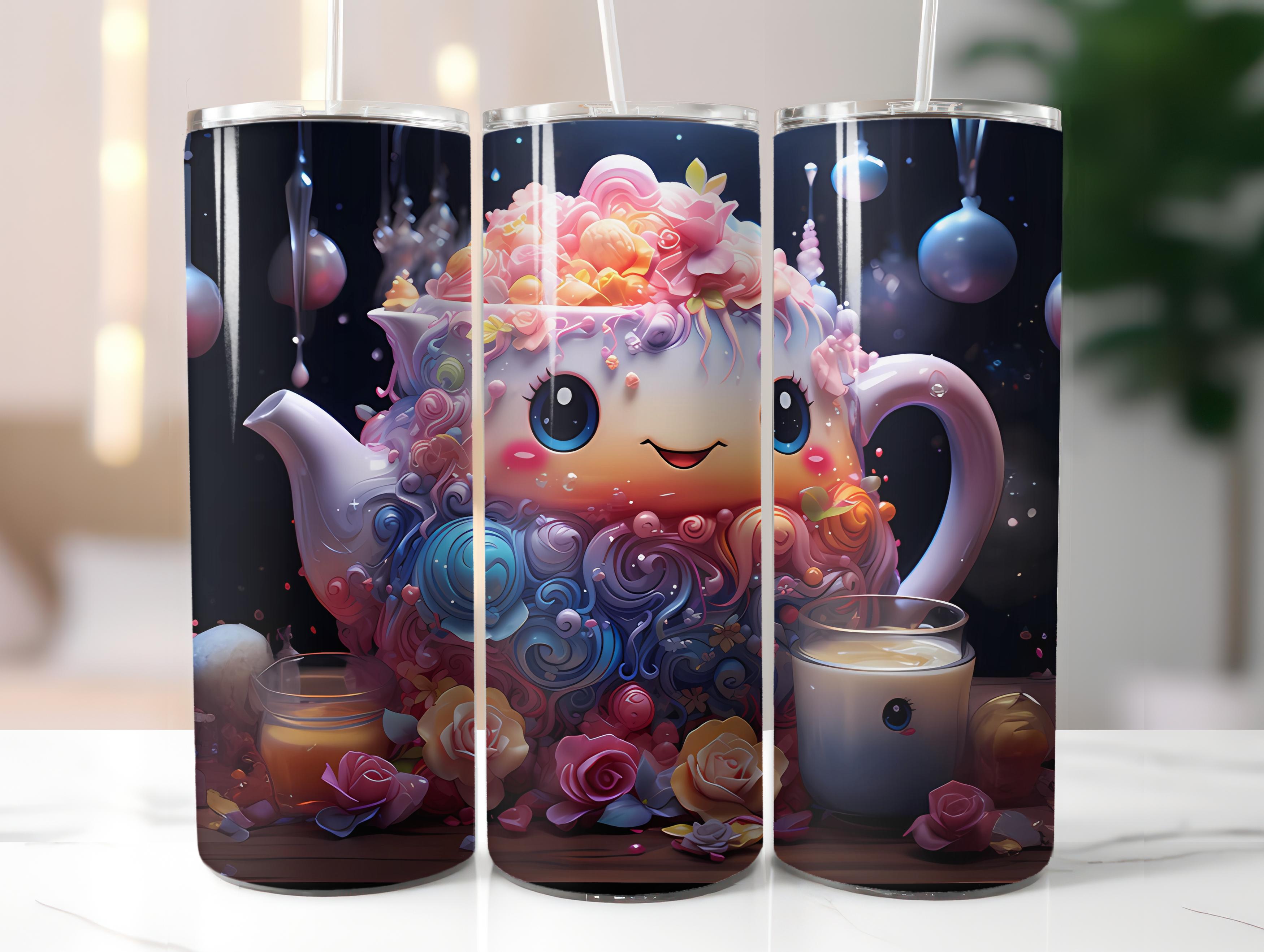 Kawaii Tea 3 Tumbler Wrap - CraftNest