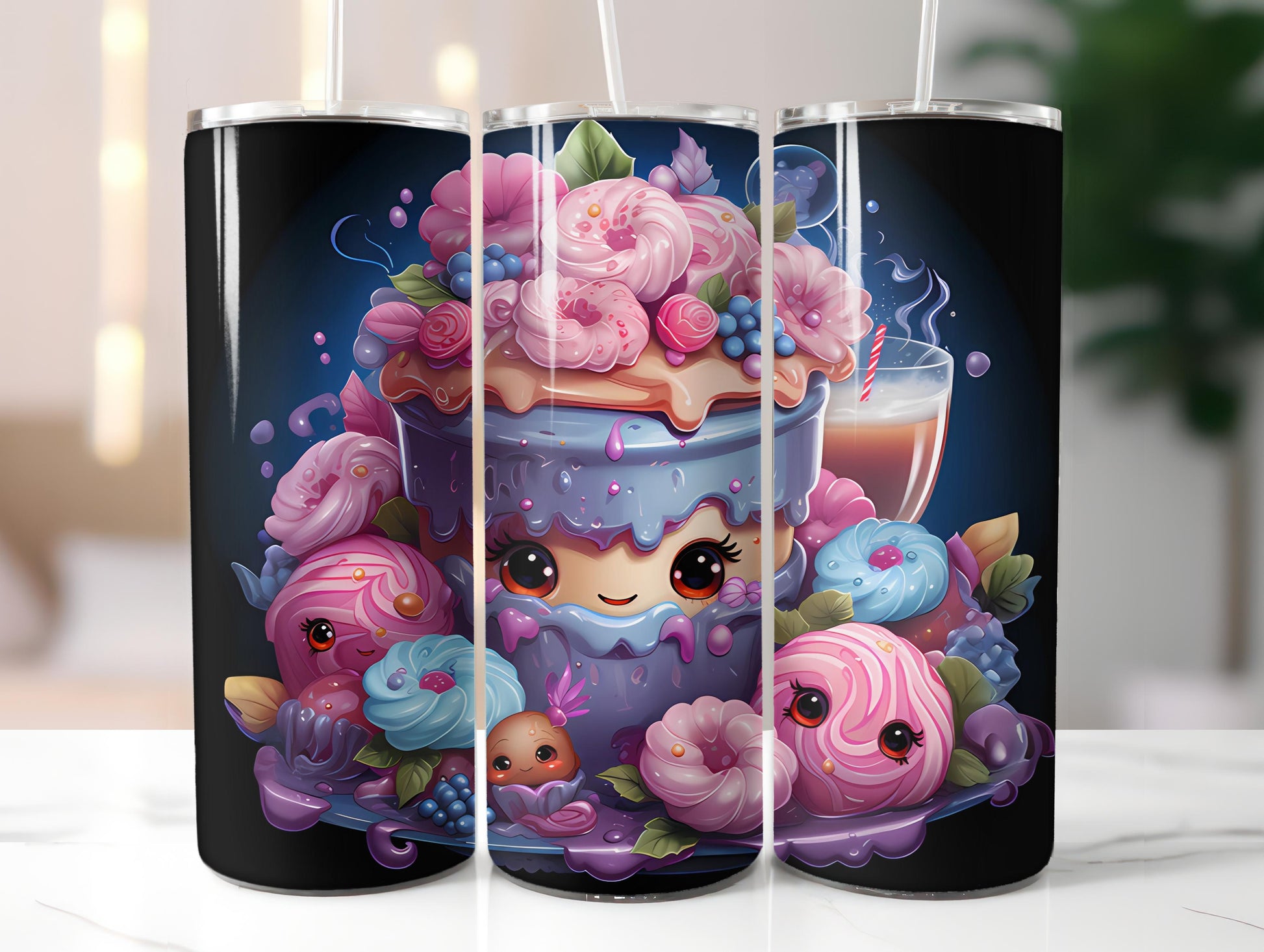 Kawaii Tea 3 Tumbler Wrap - CraftNest