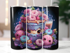 Kawaii Tea 3 Tumbler Wrap - CraftNest