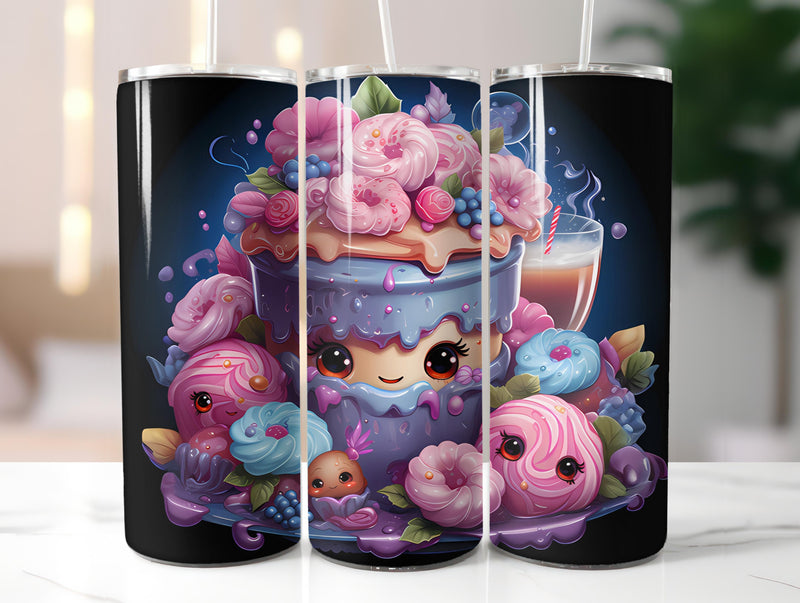 Kawaii Tea 3 Tumbler Wrap - CraftNest