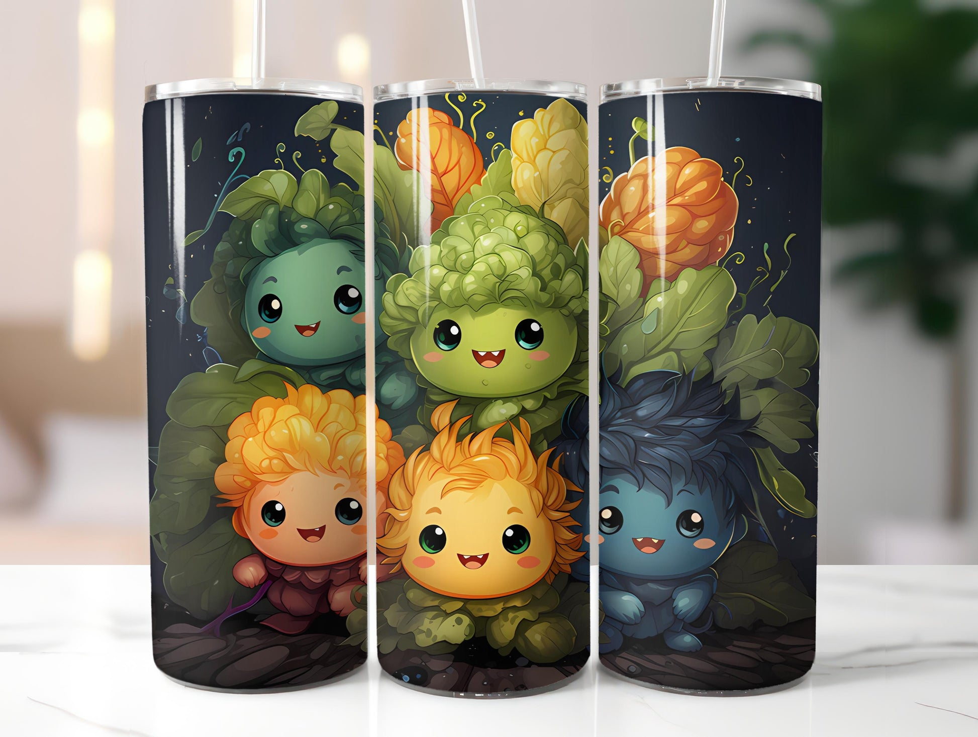 Kawaii Vegetables 3 Tumbler Wrap - CraftNest