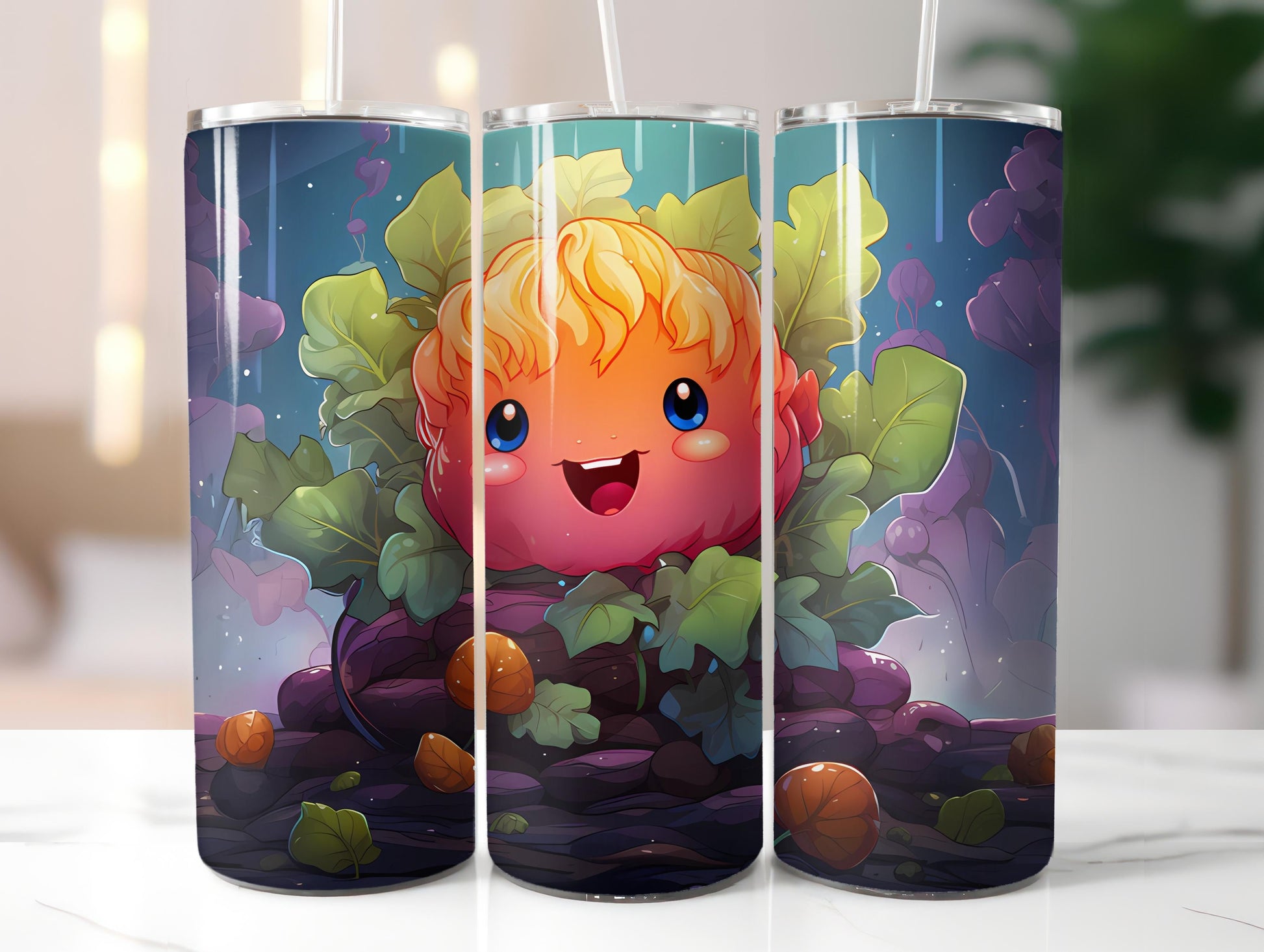 Kawaii Vegetables 3 Tumbler Wrap - CraftNest