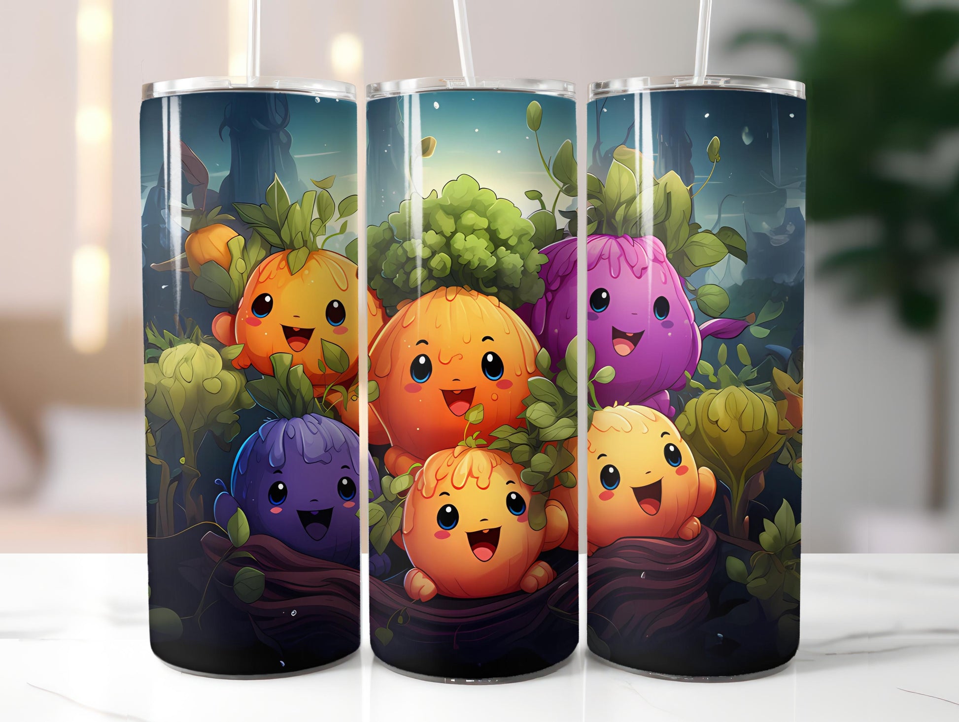 Kawaii Vegetables 3 Tumbler Wrap - CraftNest