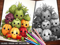 Kawaii Vegetables Coloring Books - CraftNest