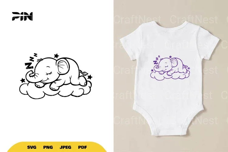 Kawaii Cute Elephant SVG Bundle - CraftNest - Digital Crafting and Art