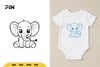 Kawaii Cute Elephant SVG Bundle