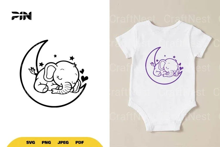 Kawaii Cute Elephant SVG Bundle - CraftNest - Digital Crafting and Art
