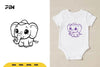 Kawaii Cute Elephant SVG Bundle