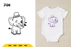 Kawaii Cute Elephant SVG Bundle - CraftNest - Digital Crafting and Art