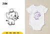 Kawaii Cute Elephant SVG Bundle