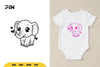Kawaii Cute Elephant SVG Bundle