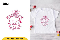 Kawaii Cute Pig SVG Bundle - CraftNest - Digital Crafting and Art
