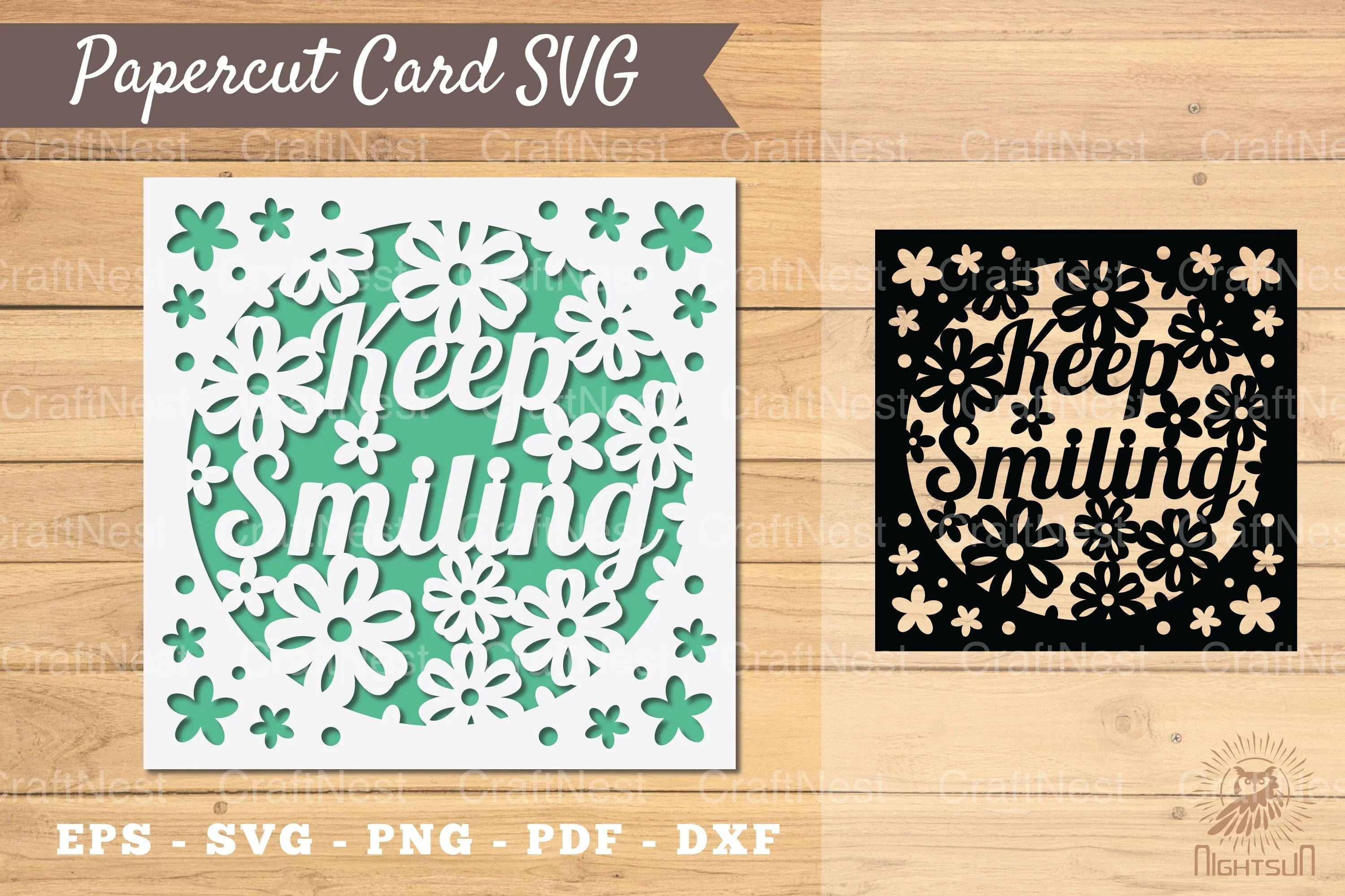 Keep Smiling Papercut Card Design Bundle - CraftNest - Digital Crafting and Art