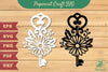 Key with Flower Papercut SVG Bundle
