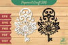 Key with Flower Papercut SVG Bundle