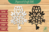Key with Flower Papercut SVG Bundle
